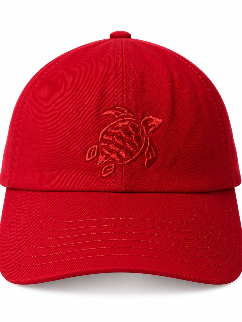 Vilebrequin Red Sea Turtle Embroidered Baseball Cap Adjustable NWT